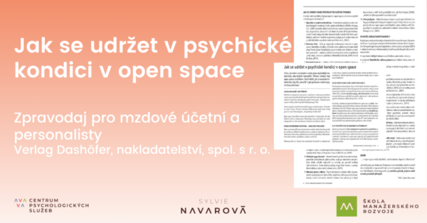 Zpravodaj pro HR: Jak se udržet v psychické kondici v open space