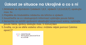 Úzkost ze situace na Ukrajině a co s ní