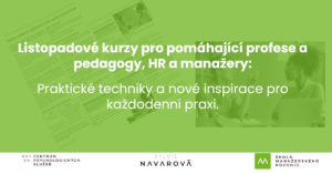 Listopadové kurzy pro pomáhající profese, pedagogy, HR a manažery